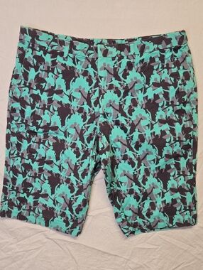 Paul Smith Festival Blue Tone AOP Flat Front Casual Shorts